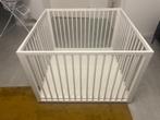 100x96 box wit gebruikt met boxkleed, Ophalen, Gebruikt, Vierkant, In hoogte verstelbaar