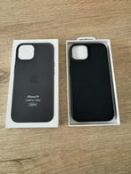 Apple backcover iPhone 14 leer kleur midnight, Ophalen of Verzenden, Gebruikt, IPhone 14, Frontje of Cover