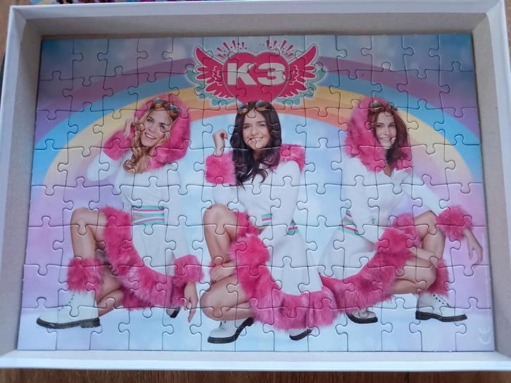 K3 legpuzzel 104 stukjes incl. poster, Kinderen en Baby's, Speelgoed | Kinderpuzzels, Zo goed als nieuw, Meer dan 50 stukjes, Ophalen of Verzenden