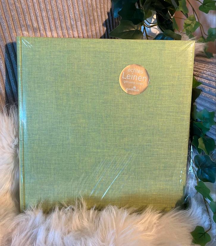 Fotoalbum Linnen Groen – Nieuw, Audio, Tv en Foto, Fotoalbums en Accessoires, Nieuw, Ophalen of Verzenden