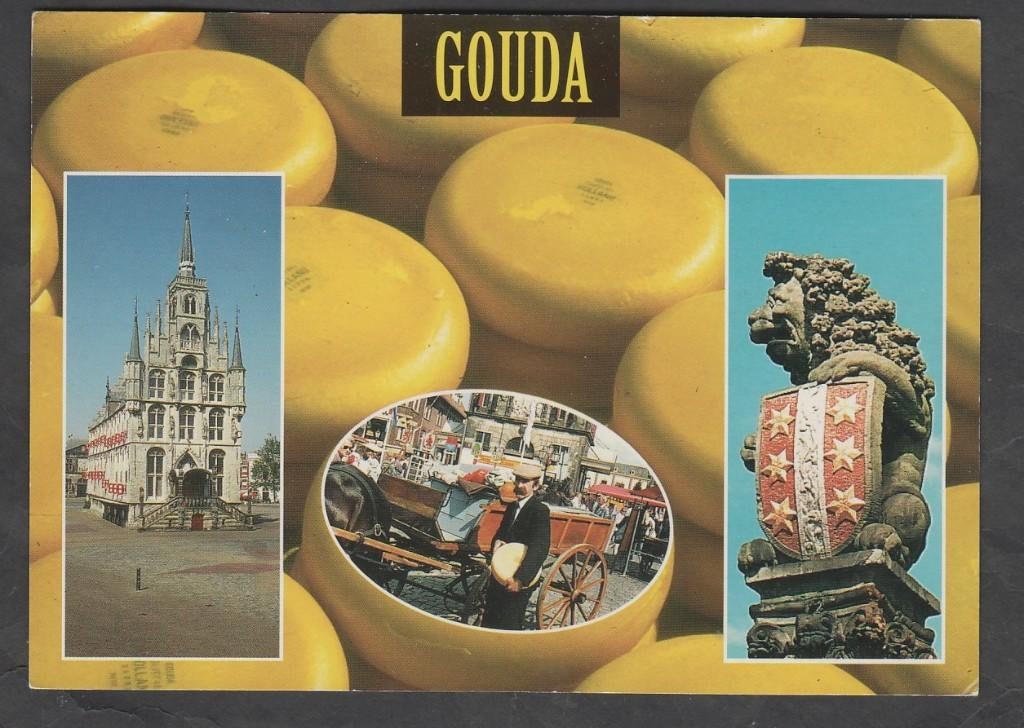 Gouda 3 luik en Kaas Ongelopen, Verzenden, 1980 tot heden, Ongelopen, Zuid-Holland