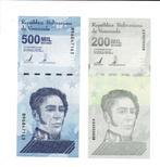 Venezuela, 200 & 500 bolivares 2020 - UNC, Postzegels en Munten, Bankbiljetten | Amerika, Verzenden, Zuid-Amerika