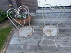 Twee oude ijzeren stoeltjes, Antiek en Kunst, Curiosa en Brocante, Ophalen