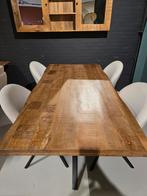 Showroommodel | Eettafel | mangohout | 200x100 | kruispoot, Ophalen, Zo goed als nieuw