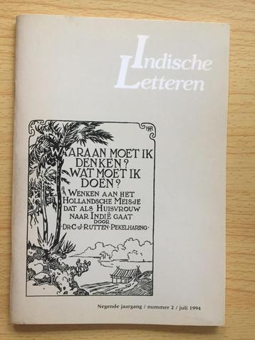 Indische Letteren, 9e jrg. no. 2, juli 1994 beschikbaar voor biedingen