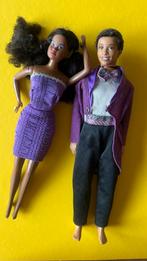 Donkere Barbie en Ken Mattel, Verzamelen, Ophalen of Verzenden, Gebruikt, Pop