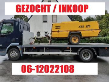 INKOOP mobiele diesel compressor (ook met defect) beschikbaar voor biedingen