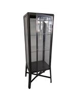 IKEA FABRIKÖR Vitrinekast - Donkergrijs - zo goed als nieuw, Ophalen, 50 tot 100 cm, Zo goed als nieuw, 150 tot 200 cm