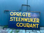 UNIEK Oud Historisch Bord KRANT: Opregte Steenwijker Courant, Ophalen, Gebruikt, Reclamebord