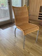 2 vlotte rotan stoelen met aluminium poten, Huis en Inrichting, Stoelen, Ophalen, Twee, Overige kleuren, Riet of Rotan