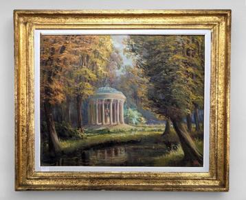 Antiek schilderij op doek, gesigneerd beschikbaar voor biedingen