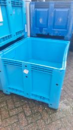 opslagbak, Palletbak, verhuisbox  blaauw 120 x 100 x 76 cm, Ophalen, Kunststof, Gebruikt, 100 tot 150 cm