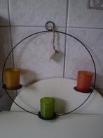 Metalen cirkel met waxinelichtjes om op te hangen.   Nieuw!!, Tuin en Terras, Ophalen of Verzenden, Nieuw