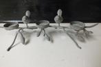 WAXINELICHT HOUDER MET VOGELS EN ..........., Ophalen of Verzenden, Nieuw, Overige materialen, Minder dan 25 cm