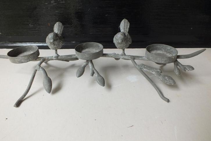 WAXINELICHT HOUDER MET VOGELS EN ..........., Huis en Inrichting, Woonaccessoires | Kandelaars en Kaarsen, Nieuw, Minder dan 25 cm