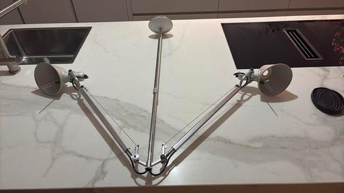 Artemide Tolomeo 2 bracci aluminium plafondlamp, Huis en Inrichting, Lampen | Plafondlampen, Gebruikt, Metaal, Ophalen of Verzenden