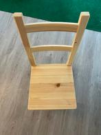 Dining room table and 2 chairs from Ikea, Huis en Inrichting, Ophalen, Overige kleuren, Raw wood, so can easily paint it, Zo goed als nieuw