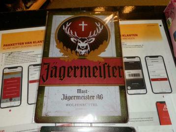Reclamebordjes blik 20x30 cm Jagermeister ,Jim Beam beschikbaar voor biedingen