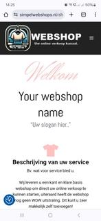 Kant en klare Webshops aangeboden, Diensten en Vakmensen, Webdesigners en Hosting, Webdesign