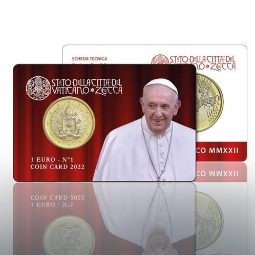 1 Euro Vaticaan 2022 - BU Coincard Nummer 1, Postzegels en Munten, Munten | Europa | Euromunten, Losse munt, 1 euro, Vaticaanstad