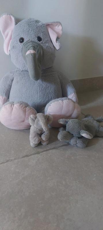 Grote Olifant knuffel, grijs, 3x beschikbaar voor biedingen