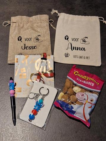 Schoencadeauzakje met naam gevuld beschikbaar voor biedingen