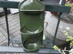 emaille zeepbakje kruidenbak keukengerei donkergroenbrocante, Ophalen