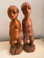 Afrikaans houtsnijwerk ,man en vrouw, Ophalen of Verzenden