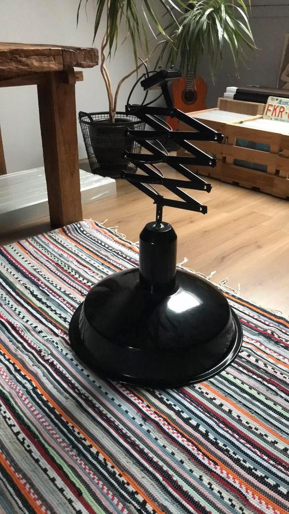 Originele retro vintage schaarlamp (XL exemplaar), Antiek en Kunst, Antiek | Lampen, Ophalen of Verzenden