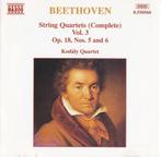 Cd Beethoven : String Quartets vol. 3 opus 18 nr 5 & 6 Kodal, Ophalen of Verzenden, Classicisme, Zo goed als nieuw, Kamermuziek