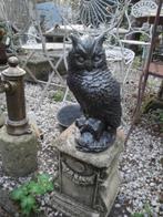 uil van beton verbronst, Tuin en Terras, Tuinbeelden, Ophalen of Verzenden, Nieuw, Beton, Dierenbeeld