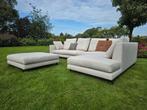 Minotti Andersen hoekbank design sofa + hocker, Ophalen of Verzenden, Stof