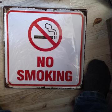 bord metaal vierkant verboden te roken no smoking sign beschikbaar voor biedingen