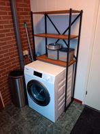 Wasmachine Ombouw Rek Kast zwart metalen frame met 3 schappe, Ophalen, Zo goed als nieuw