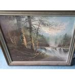 Schilderij met lijst , waterval Chapman, Antiek en Kunst, Ophalen of Verzenden