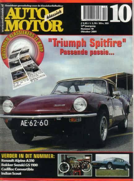 AMK 10 2001 : Renault Alpine A310 - Triumph Spitfire - Ford, Boeken, Auto's | Folders en Tijdschriften, Gelezen, Algemeen, Ophalen of Verzenden