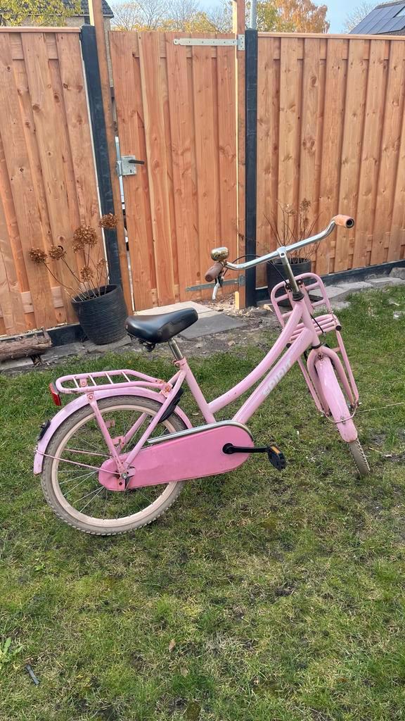Leuke kinderfiets - Spirit, Fietsen en Brommers, Fietsen | Meisjes, Gebruikt, 16 inch, Handrem, Ophalen of Verzenden