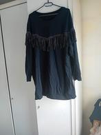 Nieuwe zwarte tuniek met franjes maat 3xl, Kleding | Dames, Grote Maten, Ophalen of Verzenden, Nieuw, Zwart, Blouse of Tuniek