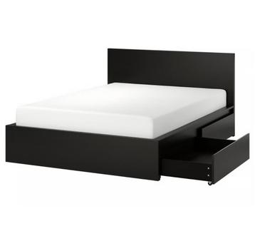 Ikea Malm bedframe 140x200 incl lades (zonder matras) - afbeelding 1