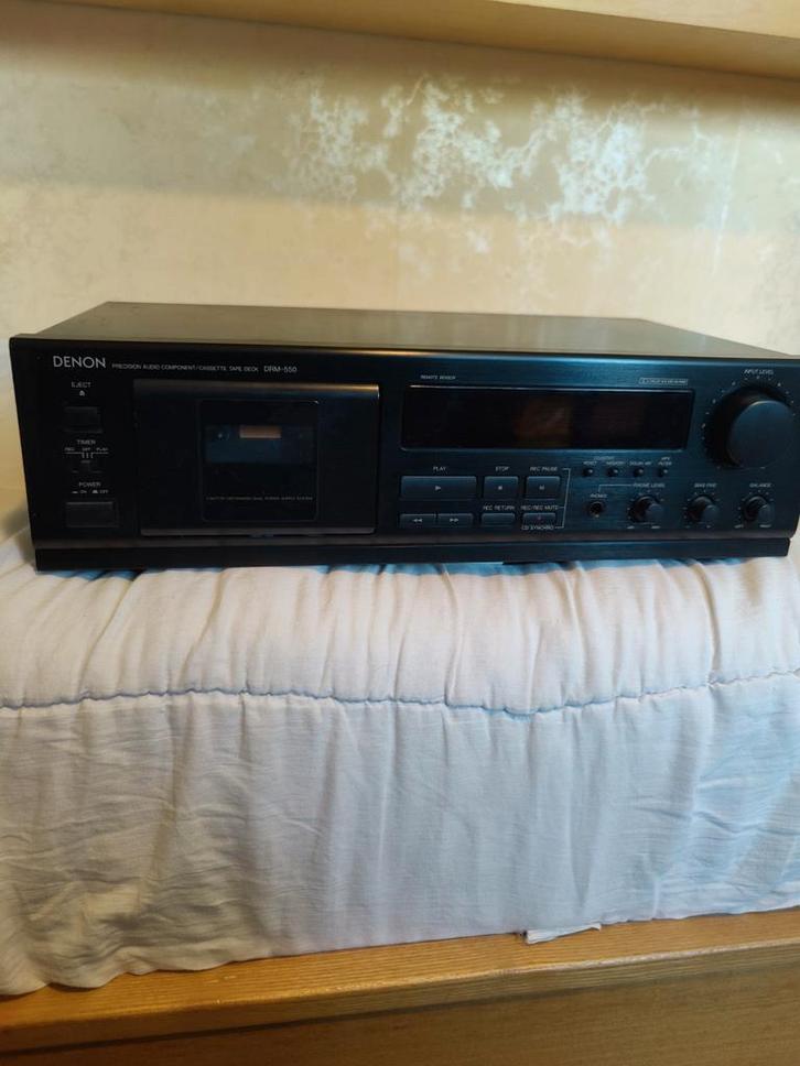 Denon DRM-550 Cassettedeck getest in orde, Audio, Tv en Foto, Cassettedecks, Enkel, Denon, Tape counter, Ophalen of Verzenden