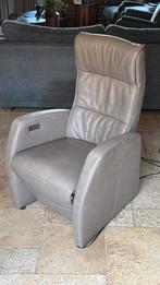 Luxe Elektrische Relaxstoel Kalfsleer, Huis en Inrichting, Fauteuils, Ophalen, Gebruikt, 75 tot 100 cm, Leer