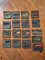 17 borstpatches OPLEIDINGEN ROC, Ophalen of Verzenden, Landmacht, Nederland, Embleem of Badge