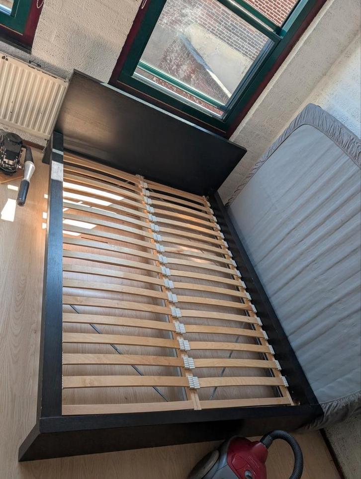 Ikea Malm Twijfelaar Bed 140x200 Inclusief Lattenbodem, Huis en Inrichting, Slaapkamer | Bedden, Gebruikt, Twijfelaar, 140 cm