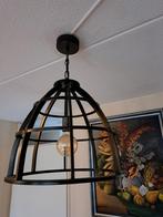 Industriële ronde hanglamp zwart staal 47cm, Huis en Inrichting, Lampen | Hanglampen, Ophalen, Zo goed als nieuw, Metaal, Minder dan 50 cm