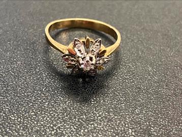 14 karaat gouden briljant ring met dikke solide dikte beschikbaar voor biedingen