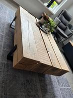 Industriële salontafel eiken 160x80x35cm, Huis en Inrichting, Tafels | Salontafels, Ophalen, 50 tot 100 cm, Zo goed als nieuw