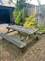 Houten Picknicktafel voor Buiten, Tuin en Terras, Ophalen, Gebruikt, Rechthoekig, Hout