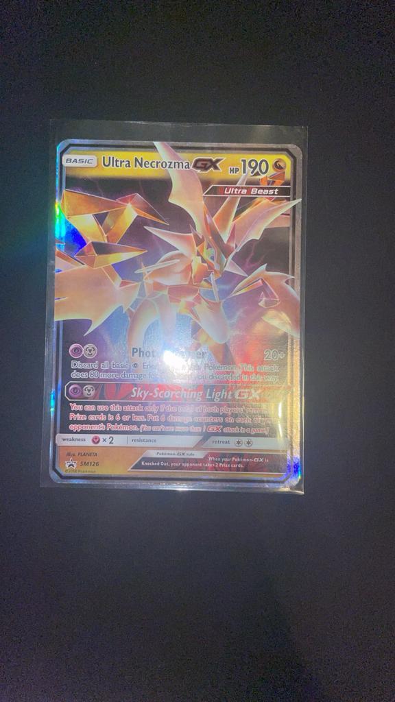 Ultra necrozma gx SM126 black star promo ultra beast, Hobby en Vrije tijd, Verzamelkaartspellen | Pokémon, Nieuw, Losse kaart