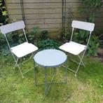 Twee ijzeren Terras stoelen, Tuin en Terras, Ophalen, Zo goed als nieuw, Overige materialen, 2 zitplaatsen