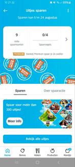 AH Uitjeszegels 9 volle spaarkaarten Albert Heijn Uitjes, Kortingsbon, Overige typen